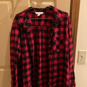 Old Navy XXL Red and Black Flannel